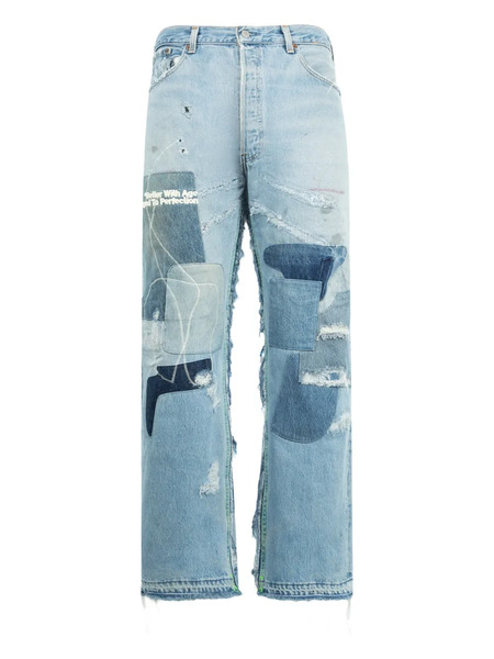  Better With Age Patchwork Trousers - Blue 