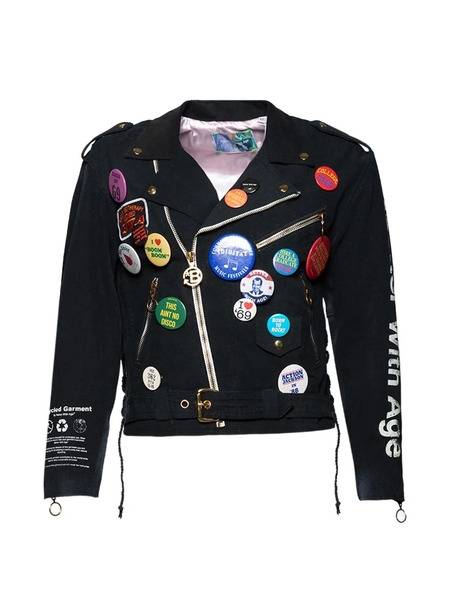 Better With Age Pins Cotton Jacket - Black 