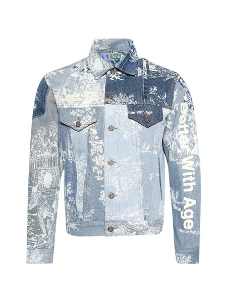  Better With Age Teresa Patchwork Buttoned Jacket - Blue 