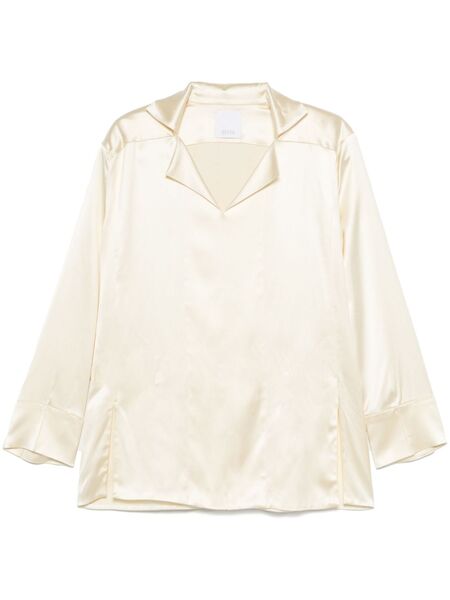  Bevza Stand-up Collar Blouse - Neutrals 