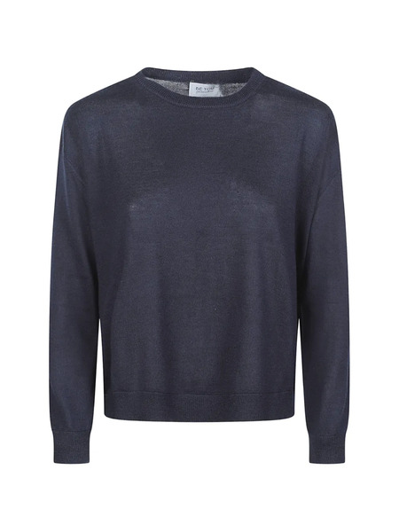  Beyou Crewneck Long-sleeved Sweater - Blue 