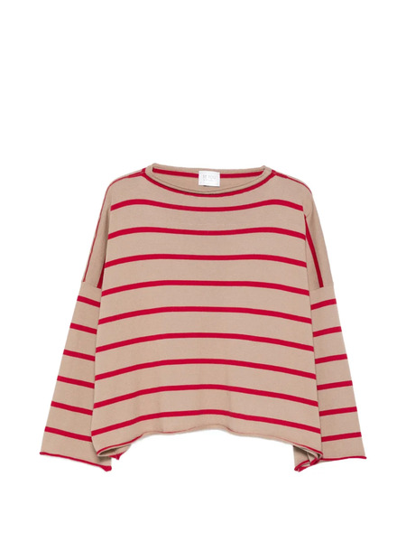  Beyou Striped Round-neck Sweater - Neutrals 