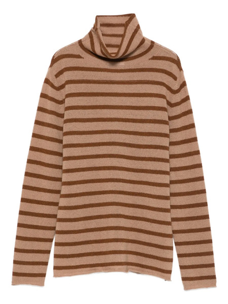  Beyou Striped Turtleneck Top - Neutrals 