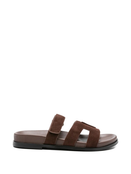  Bibi Lou Leather Flat Sandals - Brown 