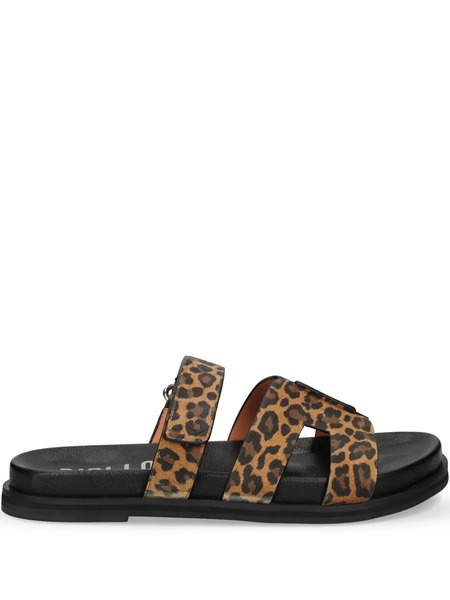  Bibi Lou Leopard-print Slides - Brown 