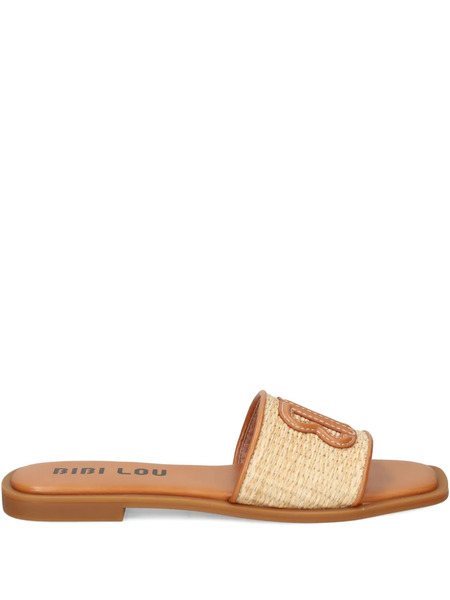  Bibi Lou Logo-embroidered Flat Sandals - Brown 