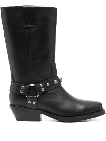  Bibi Lou 45mm Ananda Studded Harness Boots - Black 