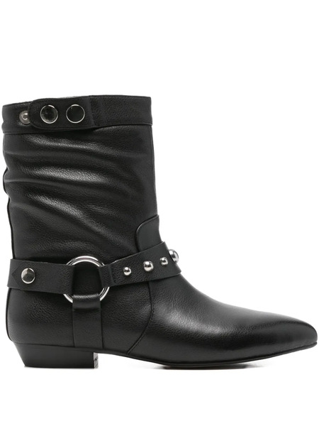  Bibi Lou Studded Leather Boots - Black 