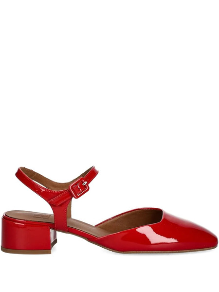  Billi Bi Patent Leather Ankle-strap Pumps - Red 