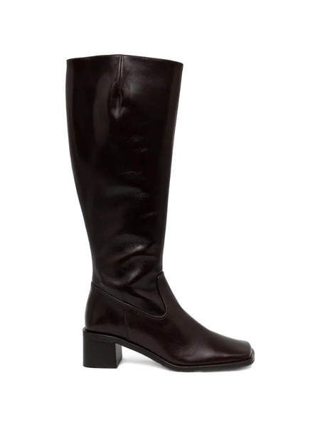 Billi Bi Square-toe Heeled Boots - Brown 
