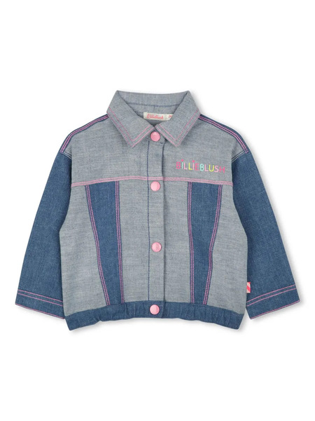  Billieblush Embroidered Denim Jacket - Blue 