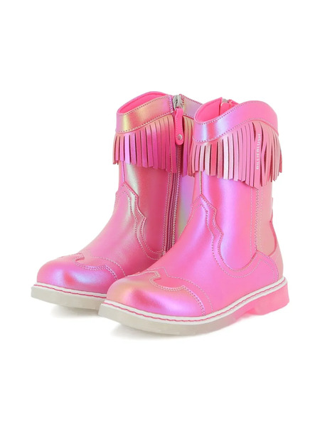  Billieblush Fringed Ankle Boots - Pink 