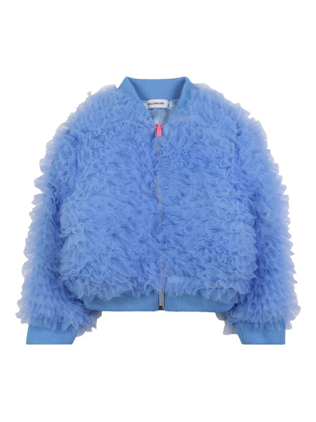  Billieblush Ruffled Bomber Jacket - Blue 