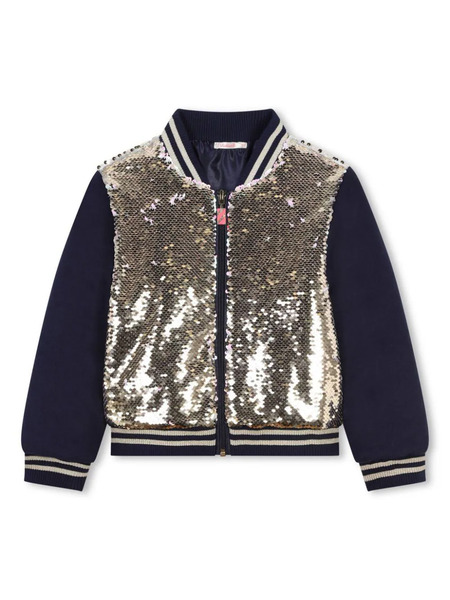  Billieblush Sequin-embellished Bomber Jacket - Gold 