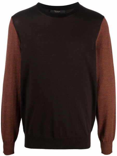  Billionaire Colour-blocked Wool Jumper - Brown 