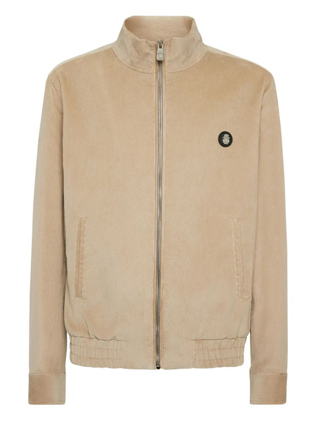  Billionaire Corduroy Zip-up Bomber Jacket - Neutrals 