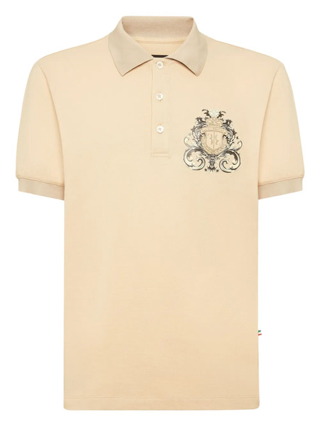  Billionaire Crest-embroidered Polo Shirt - Neutrals 