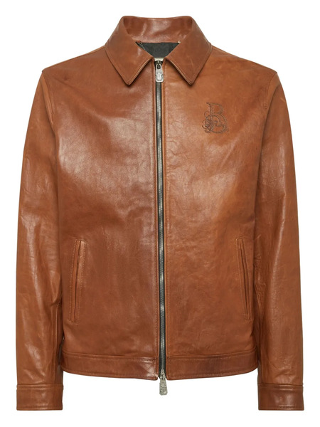  Billionaire Logo-embroidered Jacket - Brown 