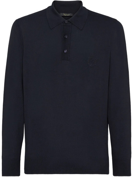  Billionaire Logo-embroidered Jumper - Blue 