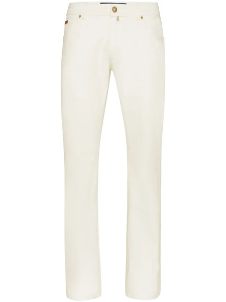  Billionaire Logo-patch Jeans - Neutrals 