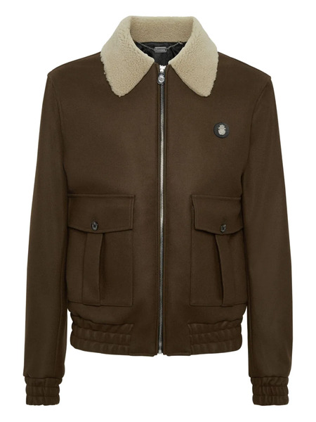  Billionaire Shearling-collared Wool Jacket - Brown 
