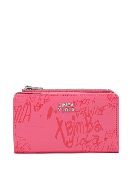  Bimba Y Lola Embossed Logo Wallet - Pink 