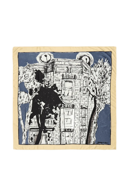  Bimba Y Lola Graphite-patterned Scarf - Grey 
