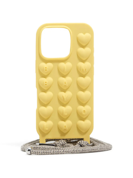 Bimba Y Lola Heart-embossed Iphone 16 Pro Case - Yellow 