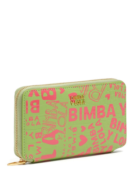  Bimba Y Lola Logo-plaque Printed Wallet - Green 