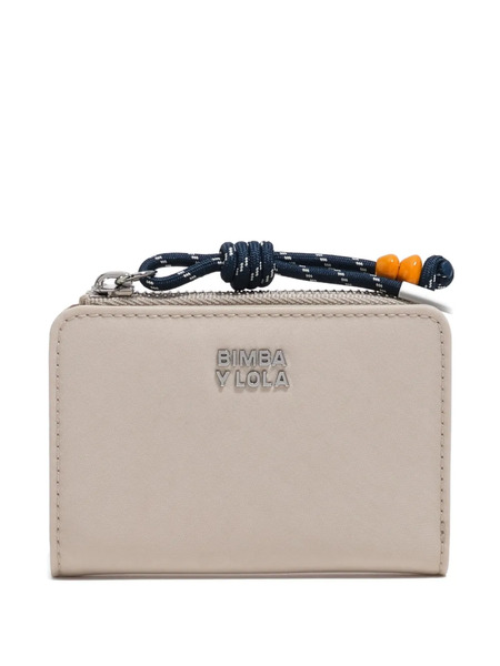  Bimba Y Lola Logo Zip Wallet - Neutrals 