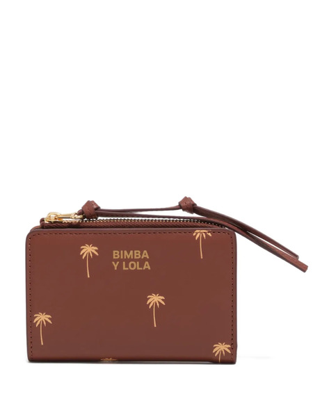  Bimba Y Lola Sand Palms Compact Purse - Brown 