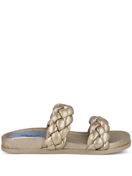  Bird&co Braided Leather Slides - Gold 