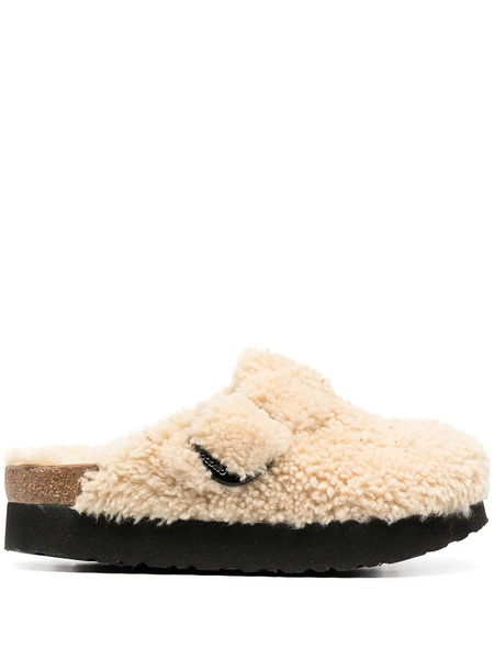  Birkenstock Boston Shearling Clogs - Neutrals 