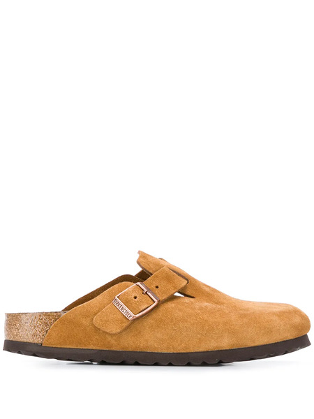 Birkenstock Boston Suede Mules - Neutrals 