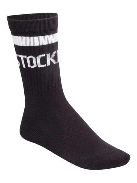  Birkenstock Striped Logo-lettering Socks - Black 