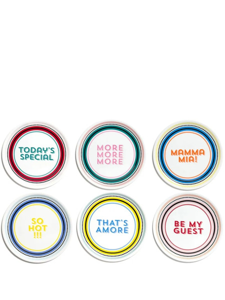  Bitossi Home Assorted Six-set Pizza Plates - White 