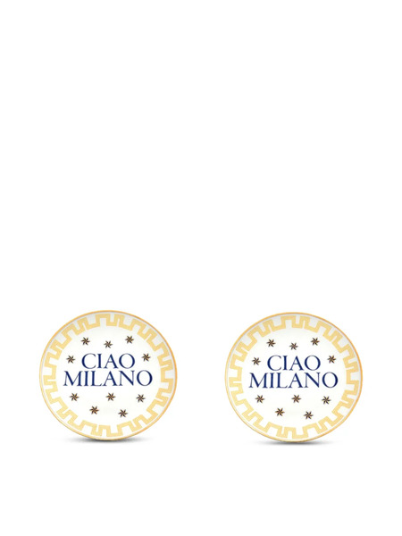 Bitossi Home Ciao Milano Plate Set (set Of Two) - White 