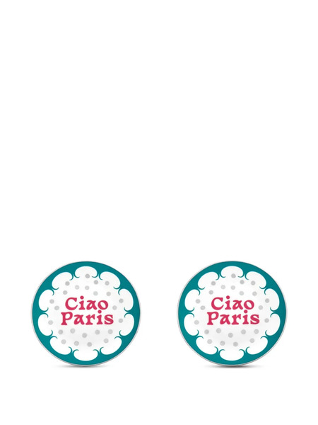  Bitossi Home Ciao Paris Dotted Plate Set (set Of Two) - White 