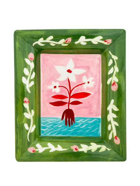  Bitossi Home Con Amore, Fiore Bianchi Tray (17cm X 20cm) - Green 