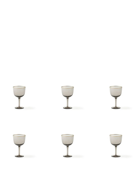  Bitossi Home Deco Wine Glasses (set Of Six) - Grey 