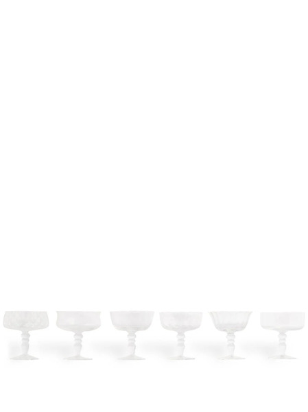  Bitossi Home Diseguale Transparent-design Goblets (set Of 6) - Neutrals 