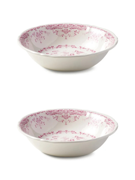  Bitossi Home Floral-print Bowl (set Of Two) - White 