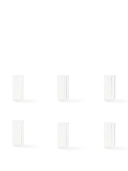  Bitossi Home Ribbed Glasse (set Of Six) - White 