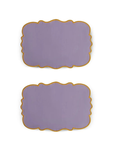  Bitossi Home Scalloped Placemats (set Of Two) - Purple 