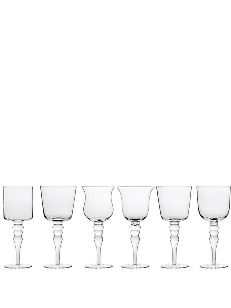  Bitossi Home Sculpted Wine Glasses (set Of 6) - Neutrals 