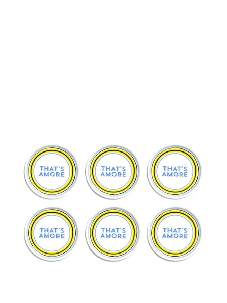  Bitossi Home That's Amore Plate (set Of Six) - White 