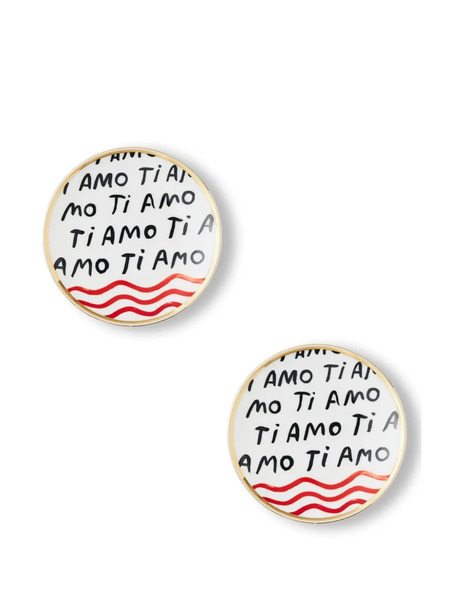  Bitossi Home Ti Amo Plates (set Of Two) - White 