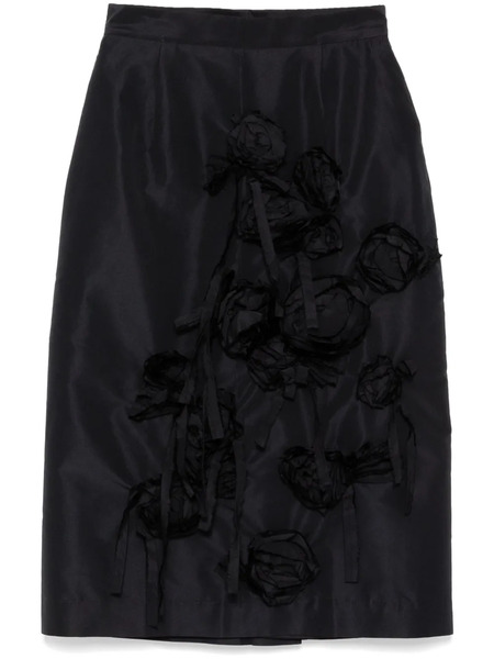  Biyan Bow-embellished Skirt - Black 