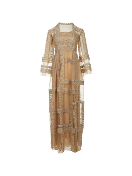  Biyan Lace Embroidered Dress - Neutrals 