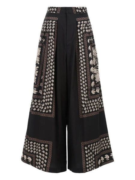  Biyan Patterned Palazzo Pants - Black 